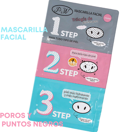 Mascarilla Facial 3 en 1 para Puntos Negros