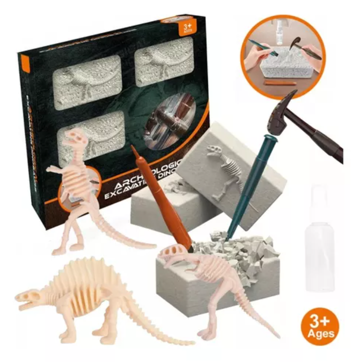 Kit de Arqueología con 3 Dinosaurios