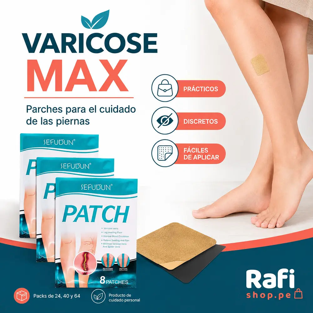 Varicose Max parches para el cuidado y descanso de las piernas